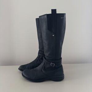 Merrell Tetra Tall Black Leather Boots WPWomen’s US 10 Side Zip Riding Style